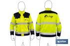 High visibility jacket | Available sizes from S to XXXL | Yellow and navy blue - Cofan